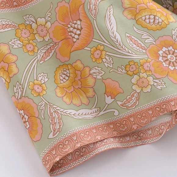 SOLD OUT Butterfly Fields Floral Pastel Casual Kimono Open Duster Wrap Coverup - Picture 8 of 11